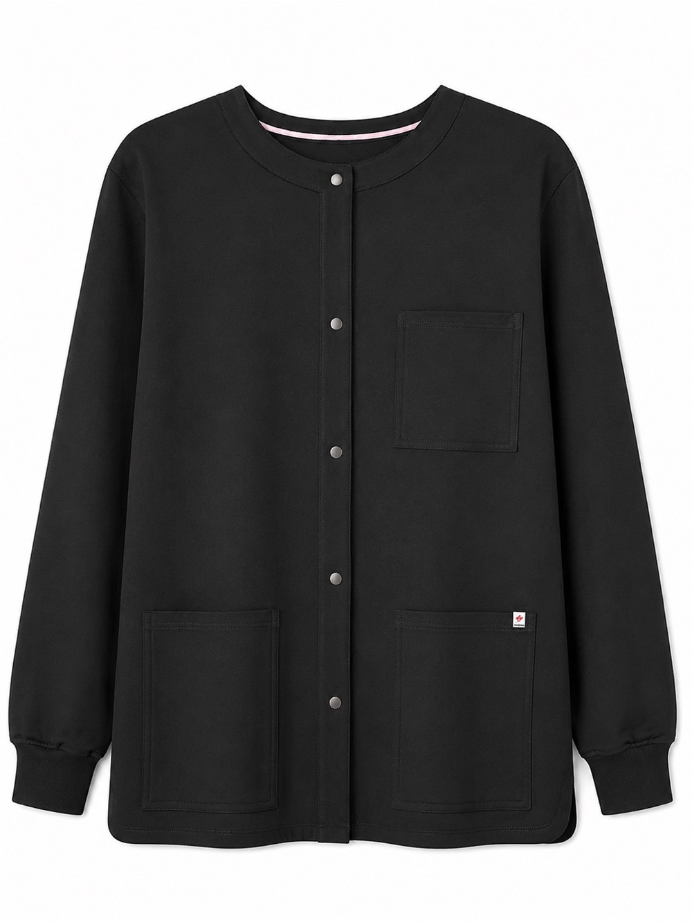 Scrubstar Black Snap-Front Utility Jacket -NWT